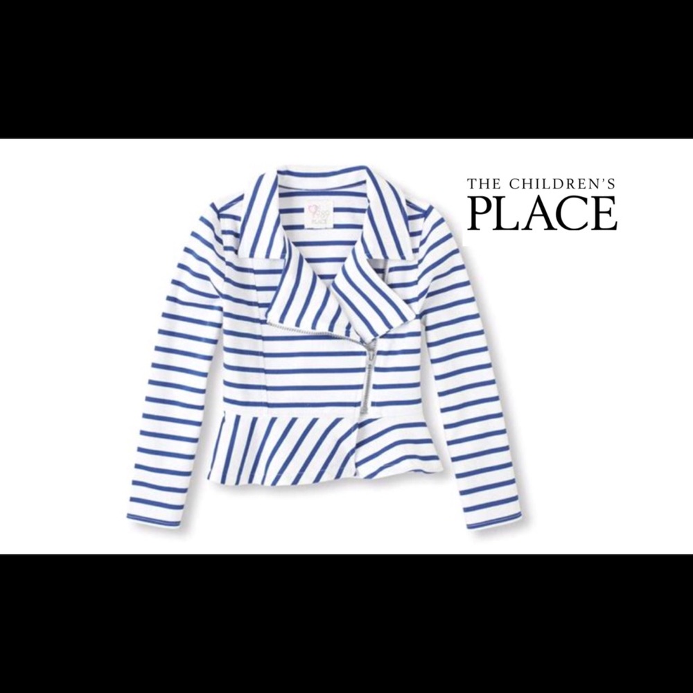 💝 Children Place Peplum Moto Jacket- Small (5/6)